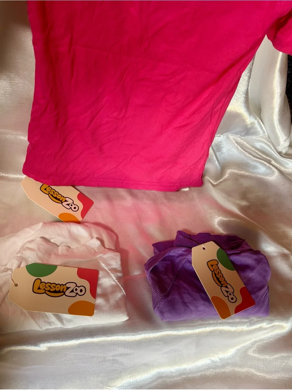 Pink/Purple/White Dog Shirts - Stretchy Comfort Tee